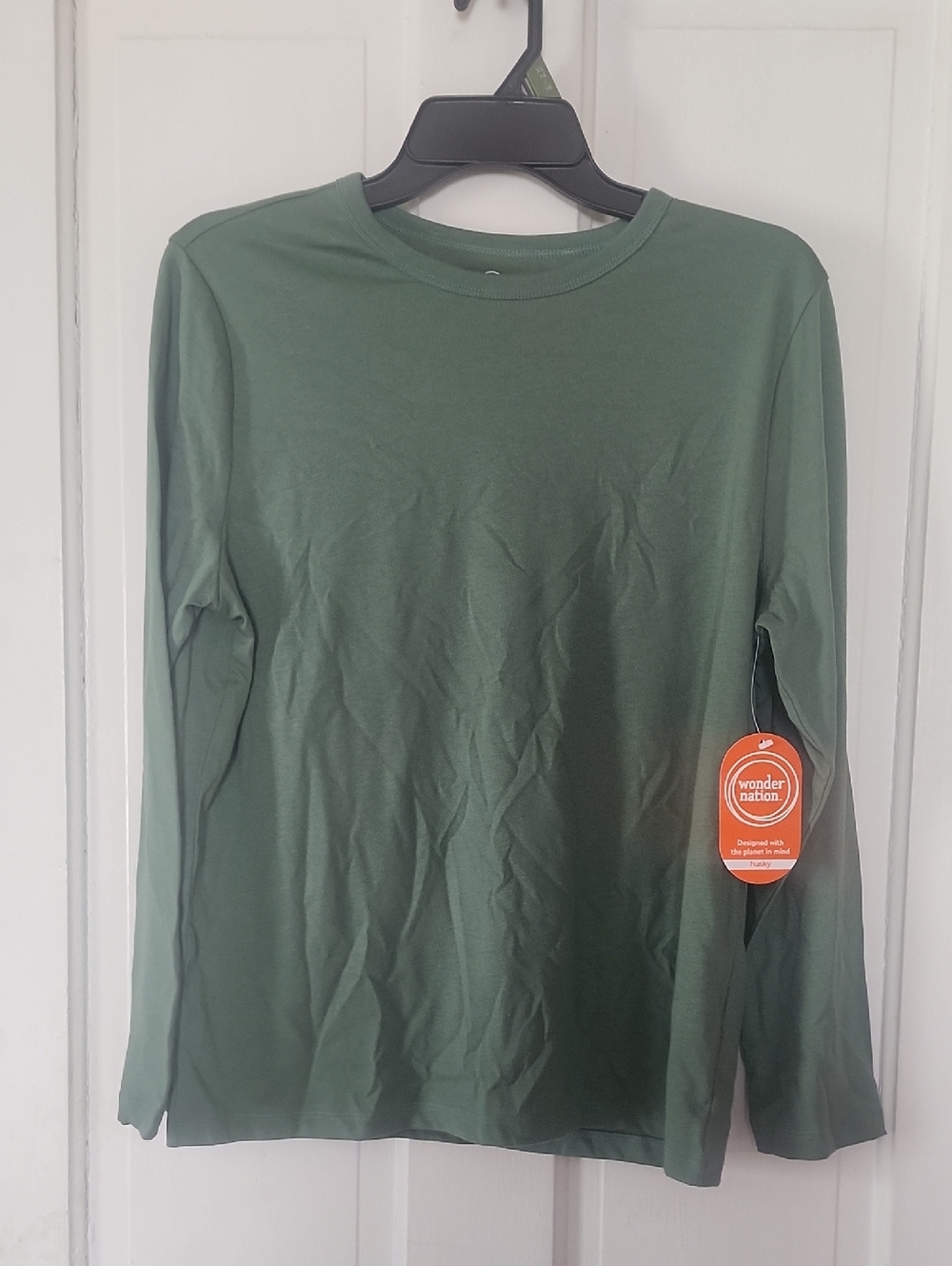 wonder nation Olive Green Long-Sleeve Crewneck Tee